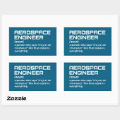 Lucht- en ruimtevaarttechnicus - Funny Definition Rechthoekige Sticker (Vel)