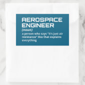 Lucht- en ruimtevaarttechnicus - Funny Definition Rechthoekige Sticker (Tas)