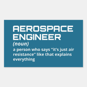 Lucht- en ruimtevaarttechnicus - Funny Definition Rechthoekige Sticker
