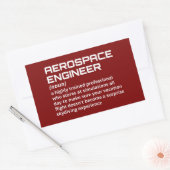 Lucht- en ruimtevaarttechnicus - Funny Definition  Rechthoekige Sticker (Envelop)