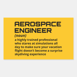 Lucht- en ruimtevaarttechnicus - Funny Definition  Rechthoekige Sticker