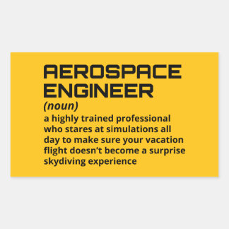 Lucht- en ruimtevaarttechnicus - Funny Definition  Rechthoekige Sticker
