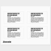 Lucht- en ruimtevaarttechnicus - Funny Definition  Rechthoekige Sticker (Vel)