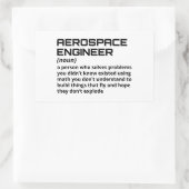 Lucht- en ruimtevaarttechnicus - Funny Definition  Rechthoekige Sticker (Tas)