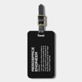 Lucht- en ruimtevaarttechnicus – Grappige definiti Bagagelabel (Voorkant verticaal)