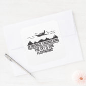 Lucht- en ruimtevaarttechniek De lucht is onze spe Vierkante Sticker (Envelop)