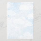 Lucht- en wolkenblaasjes met gele ballonnen kaart (Achterkant)