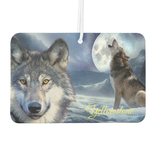Lucht Freshner-Yellowstone Wolf Luchtverfrisser (Achterkant)