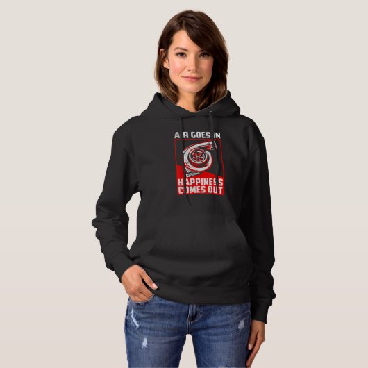 Lucht gaat in geluk met Turbo Car Racing Hoodie (Voorkant volledig)