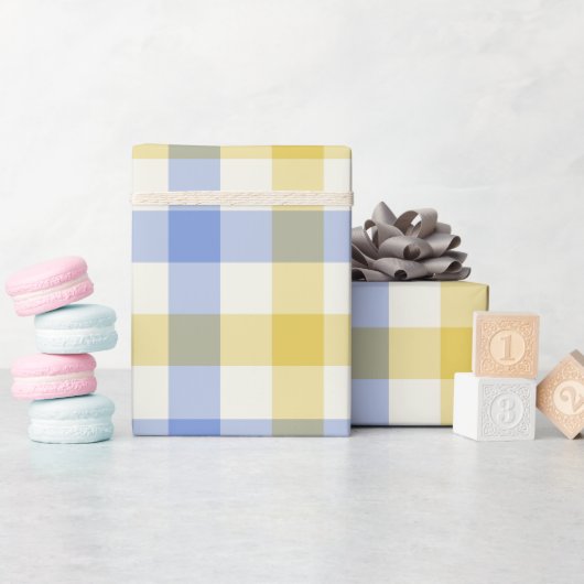 Lucht Gingham - Inpakpapier (Baby Shower)