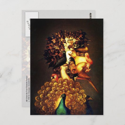 Lucht - Het bizarre hoofdprofiel van Arcimboldo Briefkaart (Voorkant / Achterkant)