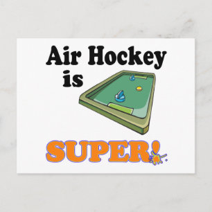 lucht-hockey is super briefkaart