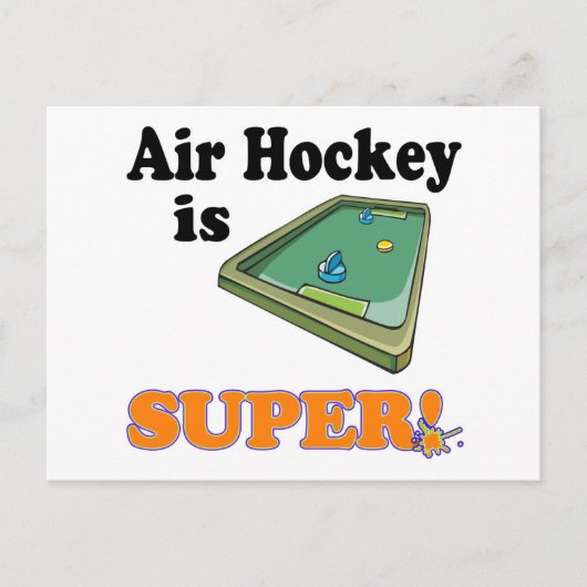 lucht-hockey is super briefkaart (Voorkant)