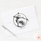 Lucht Hoepel Lyra Naam Ronde Sticker (Envelop)
