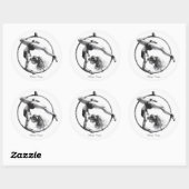 Lucht Hoepel Lyra Naam Ronde Sticker (Vel)