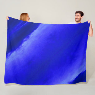 Lucht in Deep Blue Fleece Deken