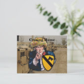 Lucht kav 1e cavalerie iraq patch briefkaart (Staand voorkant)