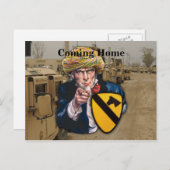 Lucht kav 1e cavalerie iraq patch briefkaart (Voorkant / Achterkant)