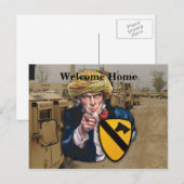 Lucht kav 1e cavalerie iraq patch briefkaart (Voorkant / Achterkant)