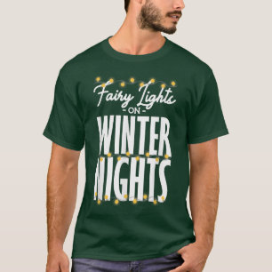 Lucht licht op winternachten, kerstlicht t-shirt