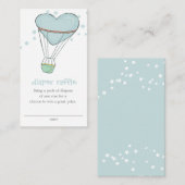 Lucht luchtballon, Baby shower met lade Informatiekaartje (Voorkant / Achterkant)