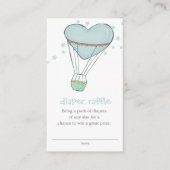 Lucht luchtballon, Baby shower met lade Informatiekaartje (Voorkant)