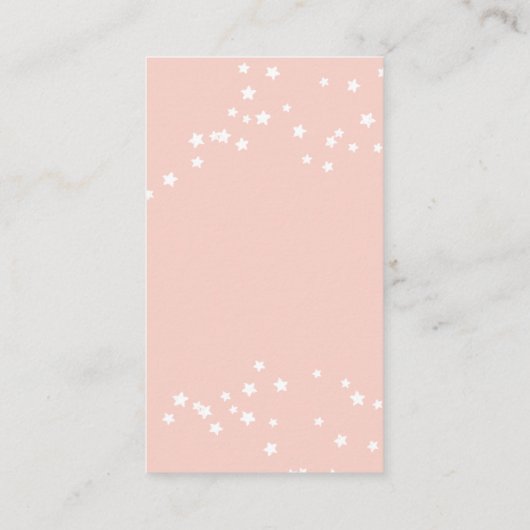 Lucht luchtballon, Baby shower met lade Informatiekaartje (Achterkant)