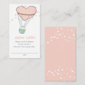 Lucht luchtballon, Baby shower met lade Informatiekaartje (Voorkant / Achterkant)