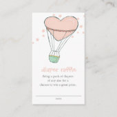 Lucht luchtballon, Baby shower met lade Informatiekaartje (Voorkant)