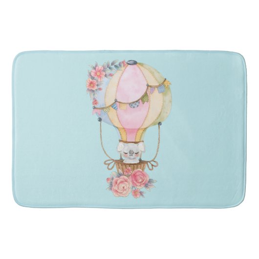 Lucht luchtballon met Beer Waterverf Badmat (Voorkant)