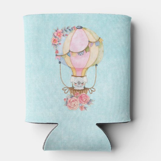 Lucht luchtballon met Beer Waterverf Blikjeskoeler (Achterkant)