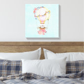 Lucht luchtballon met Beer Waterverf Canvas Afdruk (Insitu (Slaapkamer))