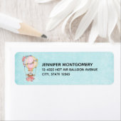 Lucht luchtballon met Beer Waterverf Etiket (Insitu)