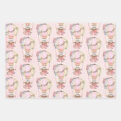 Lucht luchtballon met Beer Waterverf Inpakpapier Vel (Voorkant)