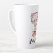 Lucht luchtballon met Beer Waterverf Latte Mok (Linkerhoek)