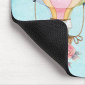 Lucht luchtballon met Beer Waterverf Muismat (Hoek)