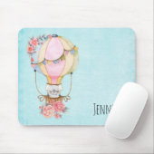 Lucht luchtballon met Beer Waterverf Muismat (Met muis)