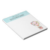 Lucht luchtballon met Beer Waterverf Notitieblok (Schuin)