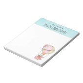 Lucht luchtballon met Beer Waterverf Notitieblok (Linkerzijde)