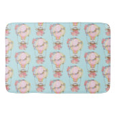 Lucht luchtballon met Beer Waterverf Patroon Badmat (Voorkant)