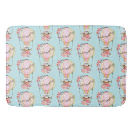 Lucht luchtballon met Beer Waterverf Patroon Badmat