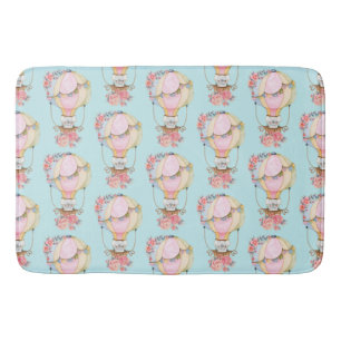 Lucht luchtballon met Beer Waterverf Patroon Badmat