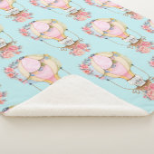 Lucht luchtballon met Beer Waterverf Patroon Sherpa Deken (3/4)