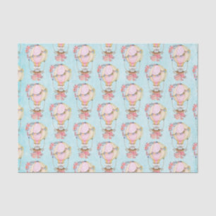 Lucht luchtballon met Beer Waterverf Patroon Tissuepapier