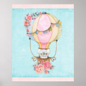 Lucht luchtballon met Beer Waterverf Poster (Voorkant)