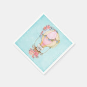 Lucht luchtballon met Beer Waterverf Servet (Hoek)