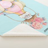 Lucht luchtballon met Beer Waterverf Sherpa Deken (3/4)