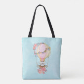 Lucht luchtballon met Beer Waterverf Tote Bag (Achterkant)