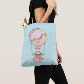 Lucht luchtballon met Beer Waterverf Tote Bag (Dichtbij)