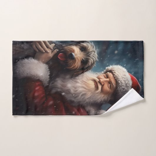 Lucht met Sinterklaas Feestelijke Kerstmis Bad Handdoek (Handdoek)